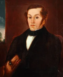 Mann mit Hund und Fliege 1825