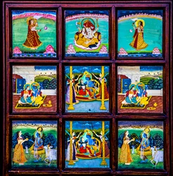 Miniaturmalerei, Kunsthandwerk in Rajasthan, Indien, Asien