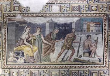 Mosaik, Pasiphae und Daedalus