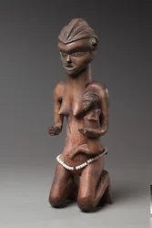Mutter-und-Kind-Figur, späte 1800er-frühe 1900er