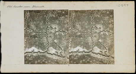 Alte Gräben bei Blairville, Frankreich, ca. 1917-1918