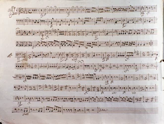 Seite einer Partitur einer Sinfonia concertante von Pleyel