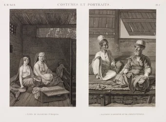 Öffentliche Tänzer und Figuren aus Abessinien und Konstantinopel