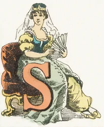 S - Sultanin - Kinderalphabet, Editions Gordinne 1920