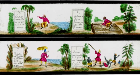 Szene aus den Abenteuern von Robinson Crusoe