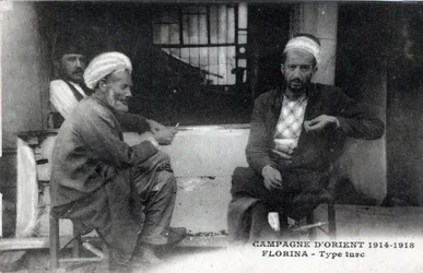 Serbien, Florina: türkische Männer - Postkarte 1914-1918