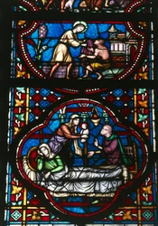 Buntglasfenster der Kathedrale Notre Dame von Tournai, Belgien