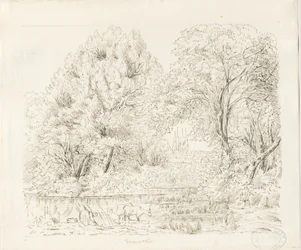 Tamworth - Ländliche Ansicht: Tuschzeichnung, undatiert [19. Jahrhundert]