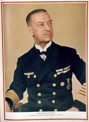 Der Große Admiral Raeder (1876-1960) Oberbefehlshaber der Marine, aus dem 