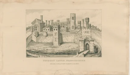 Tutbury Castle: Stahlstich, 1620