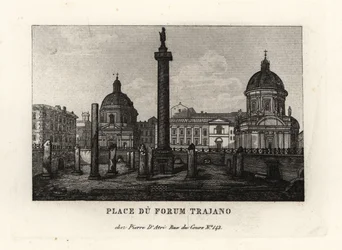 Ansicht des Trajansforums mit der Trajanssäule, Rom