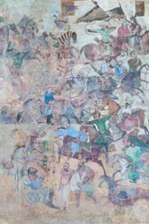 Wandmalereien am Qeysarieh-Portal, Naqsh-e Jahan Imam-Platz, Esfahan, Iran
