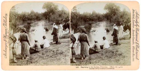 Taufe im Jordan, Palästina, 1896