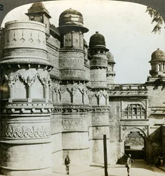 Man Singh Palast, Gwalior, Madhya Pradesh, Indien, um 1900