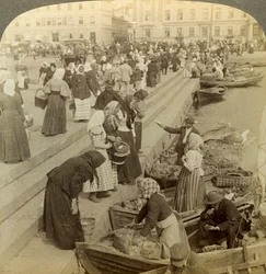 Marktboote, Helsinki, Finnland