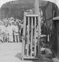 Eine von Chinas schrecklichen Todesstrafen, Shanghai, China, 1900