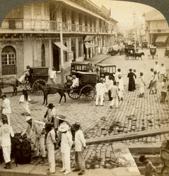 Rosario Road und Binondo Kirche, Manila, Philippinen