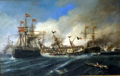 20.07.1866: Schlacht von Lissa vor Dalmatien: die Österreicher zerstören die italienische Flotte