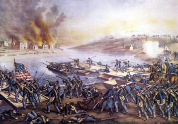Amerikanischer Bürgerkrieg (1861 - 1865): Erste Schlacht von Fredericksburg (Virginia) am 11. Dezember