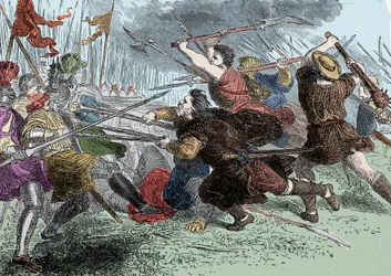 Arnold von Winkelried (oder Arnold Winkelried), legendärer Held der Schweiz in der Schlacht bei Sempach