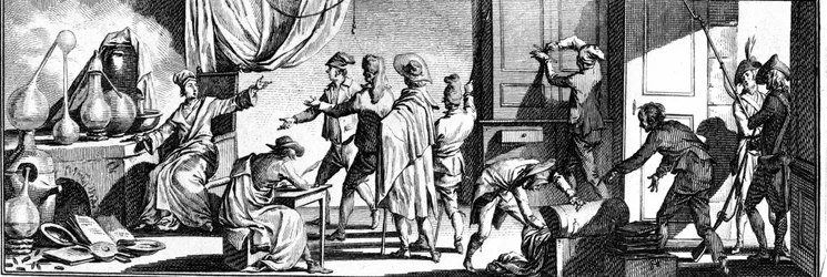 Verhaftung von Lavoisier in seinem Studio