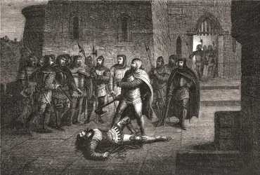 Ermordung von Étienne Marcel im Jahr 1358 - in 