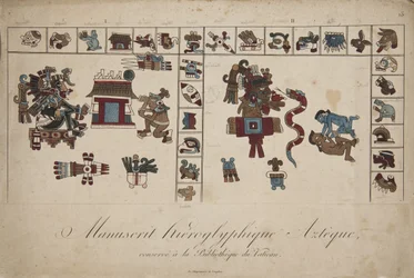 Aztekisches hieroglyphisches Manuskript in der Vatikanischen Bibliothek