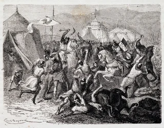 Schlacht am Mont Cassel - in „Histoire de France populaire“ von Henri Martin, Jouvet, Paris, T.1