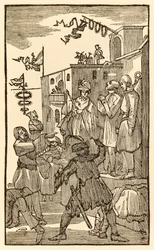 Siehe, die Eitelkeitsmesse! aus Der Pilgerreise von dieser Welt in die zukünftige Welt von John Bunyan