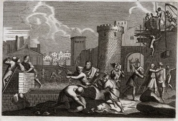 Bibel von Royaumont, Altes Testament: Jerusalem wiederaufgebaut. Illustration von 1811