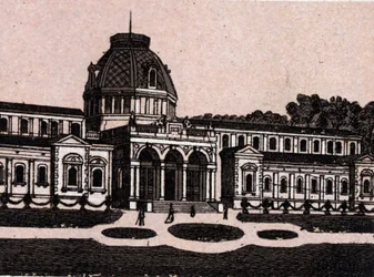 Budapest, Ungarn: Blick auf die Thermalbäder auf der Margareteninsel. in „Die Welt illustriert 168 Ansichten“. Undatiert (spätes 19. Jahrhundert)