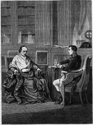 Kardinal Giambattista Caprara, von Pius VII. zum Legaten in Paris ernannt, wurde 1801 in Malmaison von Napoleon Bonaparte empfangen