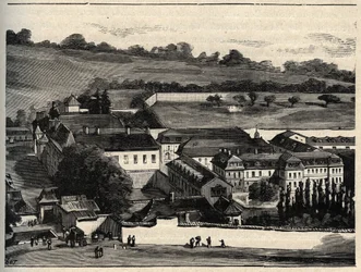 Zentrales Haus von Clairvaux (Gefängnis von Clairvaux) - Champagne-Ardenne - Gravur in 