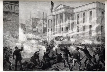 Gerichtsgebäude-Unruhen von Cincinnati 1884 - Aufruhr nach dem Urteil einer Jury auf Totschlag in einem berüchtigten Mordprozess, 28. März 1884