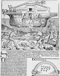 Bau der Arche Noah - in "Chronik von Nürnberg"