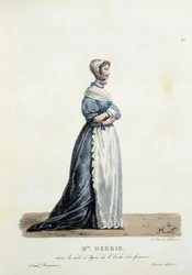 Kostüm von Miss Debrie in der Rolle der Agnes aus Molières 