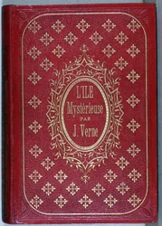 Buchumschlag von „Die geheimnisvolle Insel“, Roman von Jules Verne