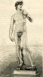 David von Michelangelo Buonarroti, Piazza della Signoria, Florenz