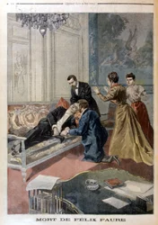 Tod von Félix Faure in den Salons des Elysée - in „Le Petit Journal“ vom 26.02.1899