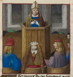 (Detail) Priester predigt den Armeen der Venus, aus 