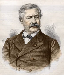 Ferdinand de Lesseps (1805 - 1894), Gravur, Bianchetti-Sammlung