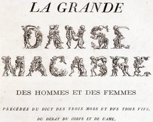 Frontispiz „Der große makabre Tanz der Männer und Frauen“