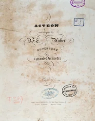 Frontispiz der englischen Oper „Acteon“ von Daniel Francois Esprit Auber