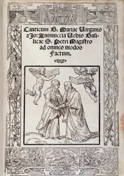 Frontispiz der Partitur von „Cantico della Beata Maria Vergine“ von Giovanni Animuccia
