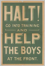 Halt! Gehe ins Training und hilf den Jungs an der Front