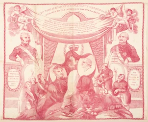 Taschentuch zur Erinnerung an Georg III. und Edward, Herzog von Kent