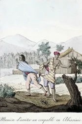 Wie man einen Täter in Abessinien verhaftet (Abessinien) - Gravur