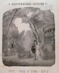 Illustration für den zweiten Akt von Faust von Charles Gounod