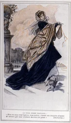 Illustration für das Theaterstück „Barberine“, 1835 von Alfred de Musset (1810 - 1857) geschaffen.