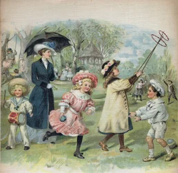 Illustration in „La jour de Ginette et Raymond“, Anfang 20. Jahrhundert
